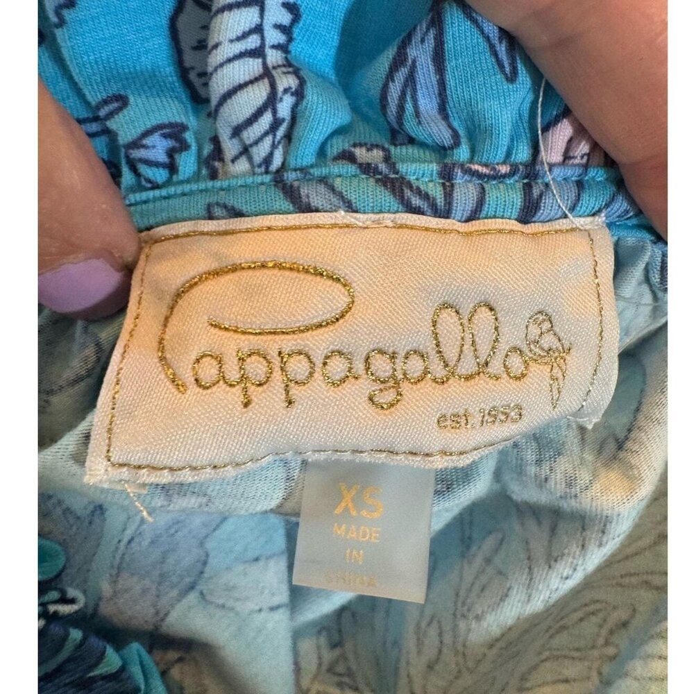 NWT Pappagallo Sleeveless Tank Dress XS Ruffled Hem Nautical Resort Travel Beach - Picture 5 of 10